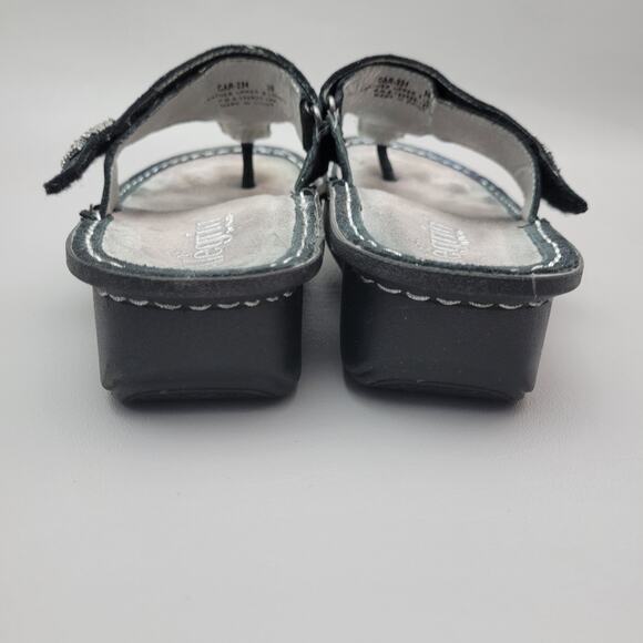 Alegria Thong Comfort Sandals Size 36 US 6.5 Irredescent Rainbow Metallic - Picture 8 of 10